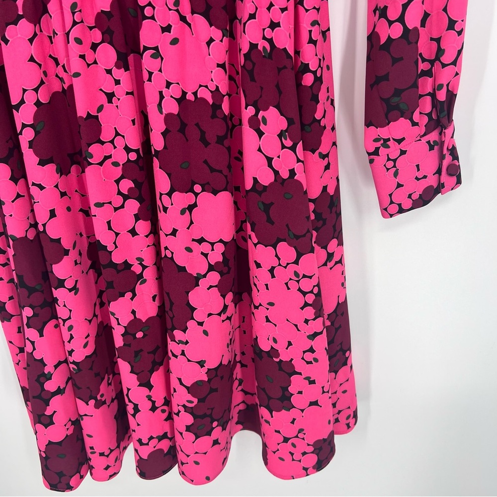 Kate Spade Pink Floral Mini Dress Long Sleeve Fit & Flare Size 0 - Picture 10 of 12